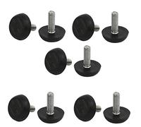 sourcing map 10pcs M6x20mm Filetage réglable vis sur Pied de nivellement de Glissement de Meubles