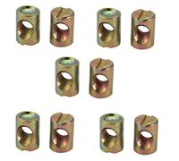 sourcing map 10pcs M8 Filetage 18mm Longueur Fer Fente Entraînement Croix Goupille Seau Écrou