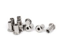 sourcing map 10Pcs M8 X 18mm Rivet Hexagonal Prise Tête Capuchon Vis Insert écrou à Manchon Attaches