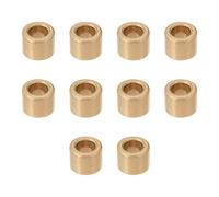 sourcing map 10pcs Manchon de roulement alésage 6 mm x diamètre extérieur 10 mm x longueur 8 mm bagues en bronze fritté autolubrifiant