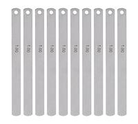 sourcing map 10pcs Mn Acier Epaisseur Jauge 1mm Épaisseur 150mm Longueur Métrique Remplissage Épaisseur Jauge Écart Mesure Outil Simple Lame