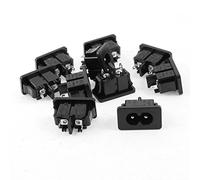 sourcing map 10pcs Montage Panneau Mâle IEC320 C8 Puissance Prise AC 250V 2.5A