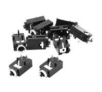 sourcing map 10pcs Montage Panneau PCB 3 Broche Femelle 3.5mm Connecteur Casque Mono