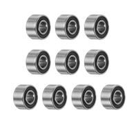 sourcing map 10Pcs MR52-2RS Roulements à Billes Miniatures à Gorge Profonde 2x5x2.5mm avec Joints en Caoutchouc pour Voitures et Camions RC TRX4 1/10, Imprimantes 3D, P6 (ABEC 3)