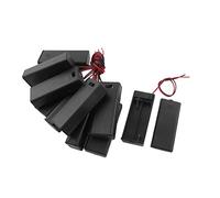 sourcing map 10pcs Noir Plastique Coquille 2-Fil 2 x 1.5V AAA Batterie Supports Boîtiers