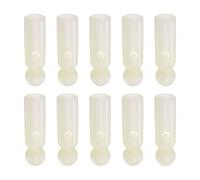 sourcing map 10pcs Parapluie Queue Tête Perles 6mm Trou Dia 28.6 mm Longueur PP Plastique Parapluie Composants pour Outdoor Parapluie Couvercle Pièces, Blanc