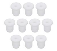 sourcing map 10Pcs Passe-Câble T-Forme Diamètre Installation 6mm, ID 3.5mm, Hauteur de 9.5mm Passe Fil Rondelle Caoutchouc Bouchons de Trous Flexibles pour Orifices de Câbles, Blanc