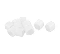 sourcing map 10pcs Patin Pied Chaise Tube Rond Embout Tube Pied Table Fauteuil Tampon Meuble U Blanc 20mm Diamètre