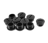 sourcing map 10pcs PG11 Obturateur noir en nylon fin vis fileté M18 x 8mm