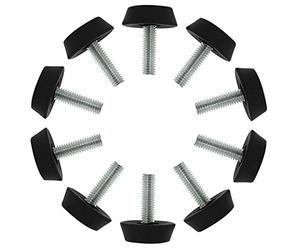 sourcing map 10pcs Pieds de Nivellement Meuble Réglable Pied Réglable Jambe Pied de Table Chaise Base Protection Plancher M6 x 17 x 22 mm