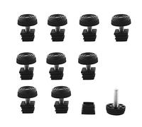 sourcing map 10pcs Pieds de Nivellement Meuble Réglable Pied Réglable Patinn de meuble Jambe Pied de Table Chaise Base Protection Plancher 20 x 20mm Carré Tube Inserts Glisse