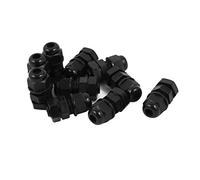 sourcing map 10pcs Presse-étoupe M8 Résistance à l'eau Fixation Connecteur Joints Fixation Noir