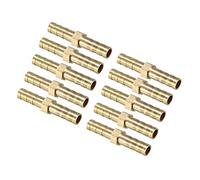 sourcing map 10pcs Raccord cannelé tuyau en laiton 6 mm droit coupleur de connecteur