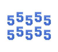 sourcing map 10pcs Repasser Patch Nombre Écusson Thermocollant Brodé Décoratif Réparation 5 Bleu 1.9" Hauteur pour Vêtements, Chaussures, Chapeaux, Sacs à Dos