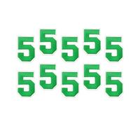 sourcing map 10pcs Repasser Patch Nombre Écusson Thermocollant Brodé Décoratif Réparation 5 Vert 1.9" Hauteur pour Vêtements, Chaussures, Chapeaux, Sacs à Dos