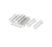 sourcing map 10pcs Ressort de Compression 0.6mmx12mmx35mm Argenté