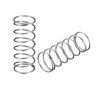 sourcing map 10pcs Ressort de Compression Fil Diamètre 0.05", Diamètre Externe 0.79", Libre Longueur 2" Acier Bobine