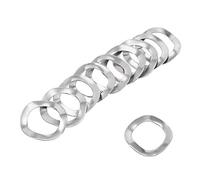 sourcing map 10pcs Rondelle élastique ondulée 10,5 x 15 x 0,3 mm Rondelle à Ressort Vague en 304 Acier Inoxydable pour Boulon à Vis