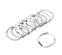 sourcing map 10pcs Rondelle élastique ondulée 23 x 29 x 0,3 mm Rondelle Ressort Vague en 304 Acier Inoxydable pour Boulon à Vis
