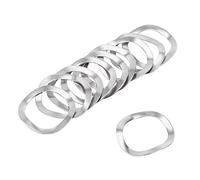 sourcing map 10pcs Rondelle élastique ondulée16 mm x 21 mm x 0,3 mm Rondelle Ressort Vague en 304 Acier Inoxydable pour Boulon à Vis