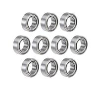 sourcing map 10pcs Roulement à Billes à Gorge Profonde 4x7x2.5mm MR74ZZ Double Blindage ABEC-3 Roulement