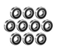 sourcing map 10pcs Roulement à Billes à Gorge Profonde 6001RS Deux Scellé 12mmx28mmx8mm Carbone Acier