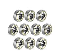 sourcing map 10pcs Roulement à Billes à Gorge Profonde 696ZZ Deux Bouclier 6mmx15mmx5mm Carbone Acier