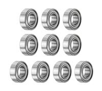 sourcing map 10Pcs Roulements à Billes à Gorge Profonde Mr126Zz 6X12X4mm en Acier Chromé Roulement Miniature à Double Blindage Roulements de Précision, P6 (Abec 3)