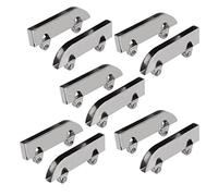 sourcing map 10pcs roulette porte coulissante verre Vitrine Acier Inoxidable Poulie roue rouleau