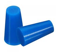 sourcing map 10pcs Silicone Caoutchouc Conique Bouchon, Solide pour Poudre Revêtement, Peinture, Anodisation, Placage, Sablage, Laboratoire Utilisation Bleu 9,5 mm à 14,3 mm