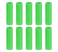 sourcing map 10pcs Silicone Paille Conseils, Métal Paille Couvertures, Doux Réutilisable Pailles Conseils pour 8mm/0.31" OD Inox Acier Pailles, Vert