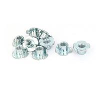 sourcing map 10pcs T-Nut écrous T diamètre Filetage Hauteur broches | 3/8'' diamètre Filetage 12mm Hauteur 4 broches filetées complet