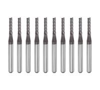 sourcing map 10pcs Terminal Fraise CNC Routeur Embouts Diamant Pellicule Revêtu Carbure Gravure Embout Fraisage Cutter Gauche Main pour PCB Fibre Bois 2 mm x 9,5 mm