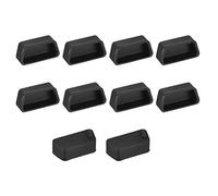 sourcing map 10pcs VGA Porte Silicone Anti Poussière Protecteurs Capuchon Couvercle pour DB9 RS232 15mmx7mm Noir