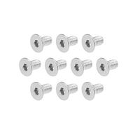 sourcing map 10pcs Vis à Tête Fraisée Plate à Six Pans Creux Vis à Douille Hexagonale Boulon 304 Acier Inoxydable M6x12mm