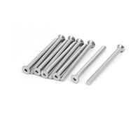 sourcing map 10pcs Vis à Tête Fraisée Plate à Six Pans Creux Vis à Douille Hexagonale Boulon M5x70mm Acier Inoxydable 304 DIN7991