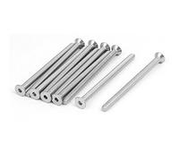 sourcing map 10pcs Vis à Tête Fraisée Plate à Six Pans Creux Vis à Douille Hexagonale Boulon M5x80mm Acier Inoxydable 304 DIN7991
