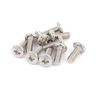 sourcing map 10pcs Vis M4 x 10mm Pour TV ordinateur LCD support de moniteur montage à tête cruciforme