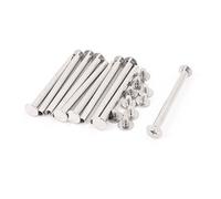 sourcing map 10Pcs Vis Reliure M5x60mm Nickelé Rivet Reliure Post Vis pour Album Menu