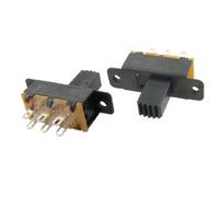 sourcing map 10pcsx50V DC montage panneau 0,5A 2 DPDT 2P2T Mini Commut. coulisse 6broche