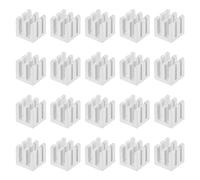 sourcing map 10x10x10mm Argenté Auto-adhésif Alluminium Dissipateur Chaleur Radiateur Électroniques pour IC MOS 20pcs
