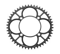 sourcing map 110BCD Plateau de vélo 48T 7/8/9/10/11/12 vitesses 199,55 mm de diamètre rond en aluminium à dents larges pour VTT vélo de route, noir