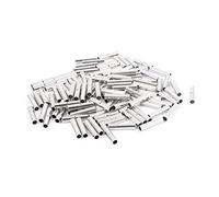 sourcing map 110pcs Manchon connecteur borne Fil 15 mm x 3,5 mm épissure nu non isolé