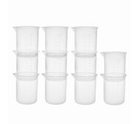 sourcing map 11pcs Bécher graduée traitées en plastique laboratoire PP 150ml