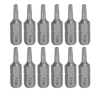 sourcing map 12 embouts de tournevis Torx T10H 25 mm / 1in de long | Embout de tournevis magnétique en acier S2 à tête hexagonale de 0,6 cm avec trou pour réparation de précision