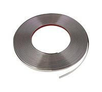sourcing map 12 m x 10 mm Argent chromé adhésif Bande moulure de pour Auto Voiture