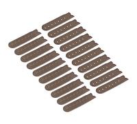 sourcing map 12 Paires Relance Sangle Couverture, 7 Trous Plastique Ajustable Chapeau Instantané Boucle Remplacement pour Capuchons Réparation (Marron)