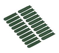 sourcing map 12 Paires Relance Sangle Couverture, 7 Trous Plastique Ajustable Chapeau Instantané Boucle Remplacement pour Capuchons Réparation (Foncé Vert)