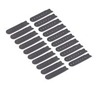 sourcing map 12 Paires Relance Sangle Couverture, 7 Trous Plastique Ajustable Chapeau Instantané Boucle Remplacement pour Capuchons Réparation (Noir)