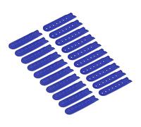 sourcing map 12 Paires Relance Sangle Couverture, 7 Trous Plastique Ajustable Chapeau Instantané Boucle Remplacement pour Capuchons Réparation (Foncé Bleu)